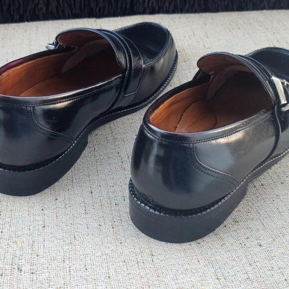 G.H Bass Men Shoes Slip On Side Buckle Black Patent Leather Size 9M main image 7